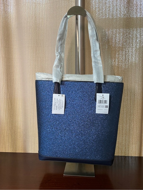 kate spade Handbags - kate spade Navy Blue Glitter Tote NWT